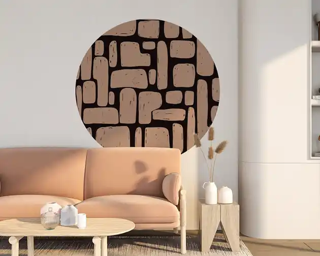 Mural DOTS BRICK- okrągła dekoracja ścienna Wysoka jakość