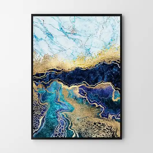 Plakat Dark Gold - abstrakcja Kup teraz