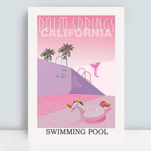 Darmowy zwrot Plakat Basen