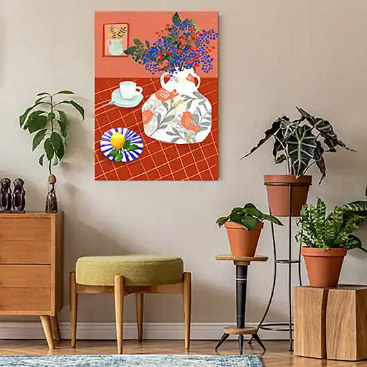 Zniżka OBRAZ DRUKOWANY NA PŁÓTNIE PŁÓTNIE - 50x70cm "Martwa natura z dzbanem"