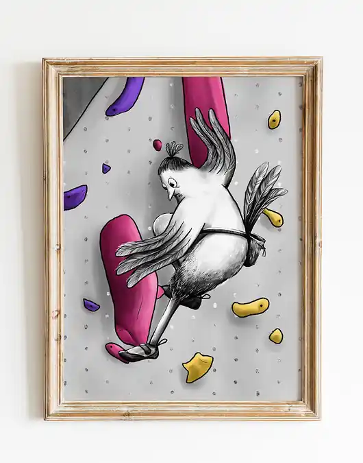 Plakat Kurka wspinaczka Kup online