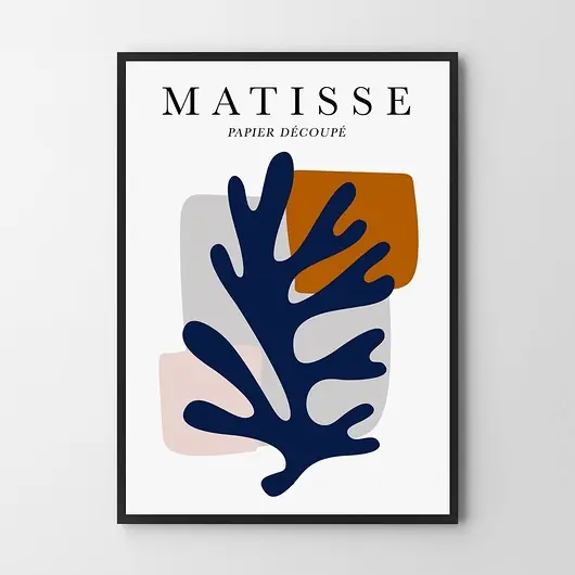Niska cena Plakat Matisse Navy Blue Leaf