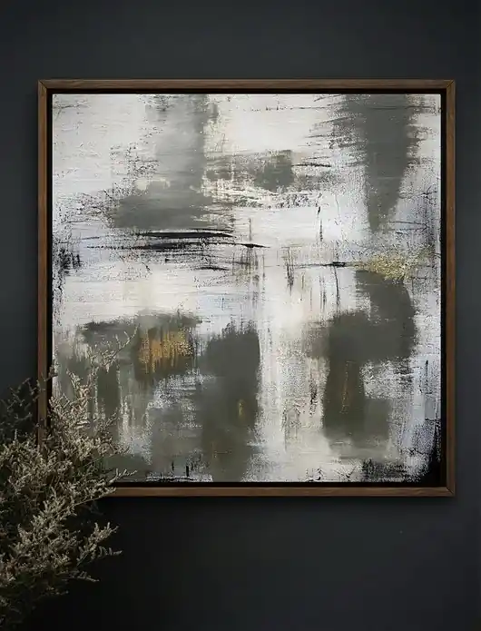 Nowy Olive - obraz strukturalny na płótnie 60x60 cm