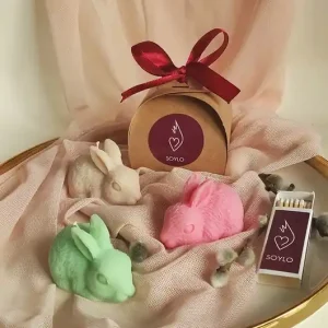 Zajączek Wielkanocny świeca od Soylo zając królik króliczek Oferta czasowa