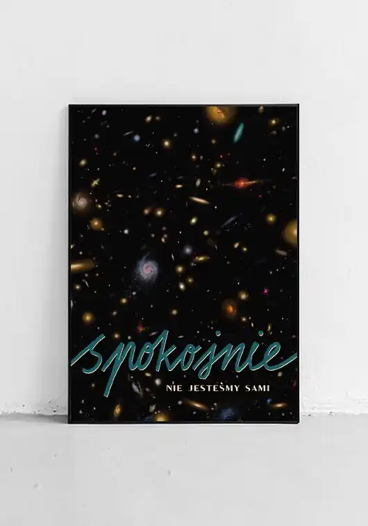 Plakat Spokojnie, nie jesteśmy sami Tani