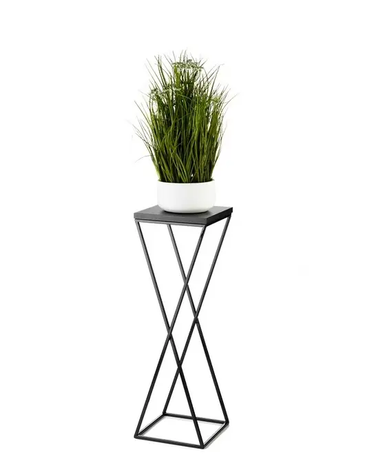 Kwietnik Metalowy Stripes Black 70 cm Darmowy zwrot