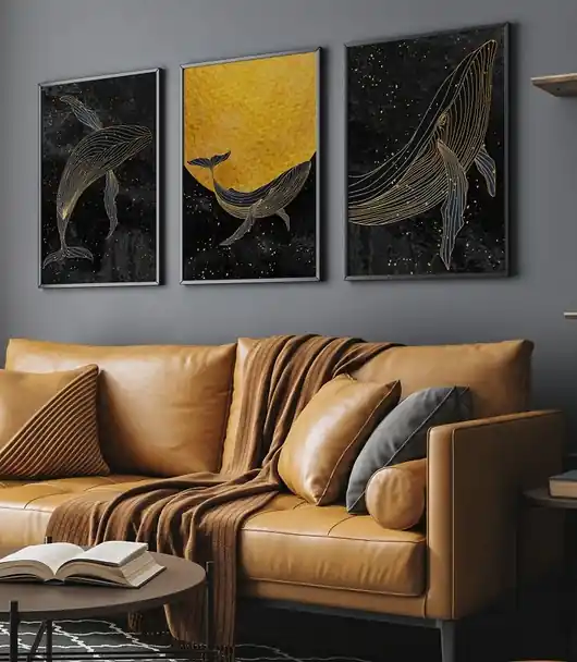 Oferta czasowa Galeria plakatów "Eleganckie wieloryby"