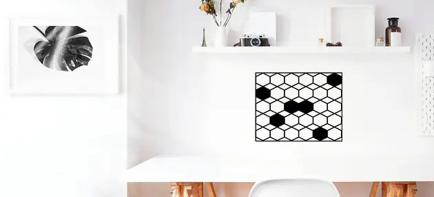 Organizer ścienny metalowy hexagon v2 Wyprzedaż