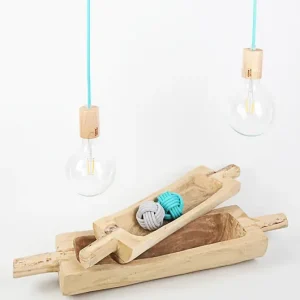 Lampa z drewnianymi oprawkami CableTWO wood Hit cenowy