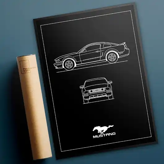 Bezpieczna płatność Plakat Legendy Motoryzacji - Ford Mustang