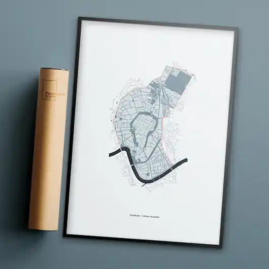 Bestseller Plakat dzielnice - Warszawa / Śródmiescie