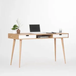 Biurko z dwoma szufladami i wnęką, mid century modern Ostatnie sztuki