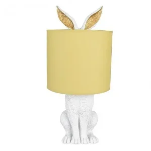 Lampa Stołowa Rabbit Biało-Złota Yellow 43 cm Cena promocyjna