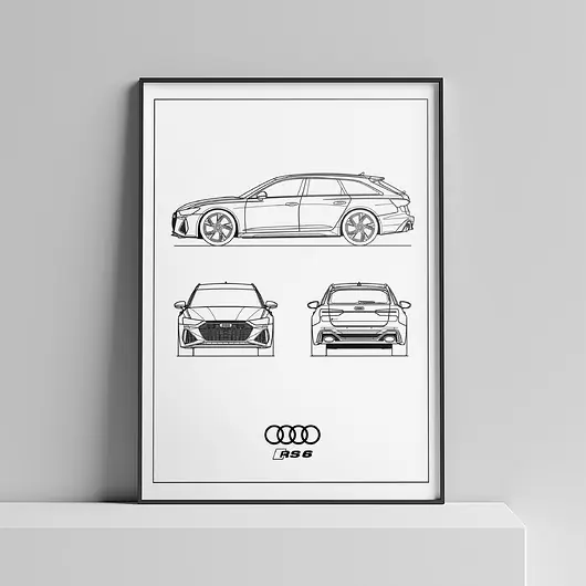 Bezpieczne zakupy Plakat Legendy Motoryzacji - Audi RS6