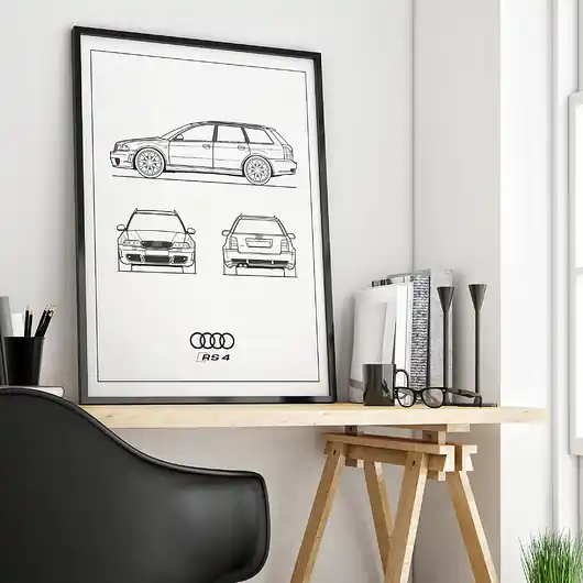 Plakat Legendy Motoryzacji - Audi RS4 Do wyczerpania zapasów