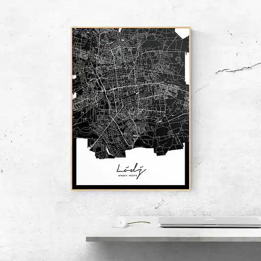Wyjątkowa oferta Plakat Łódź mapa