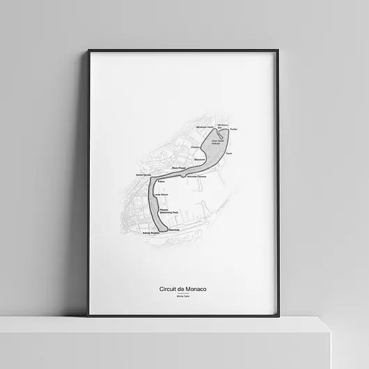 Wybór klientów Plakat Tory wyścigowe - Monaco