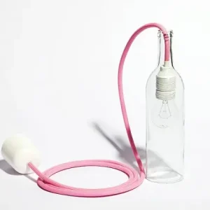 Lampa wisząca butelkowa - różowa. Oferta limitowana