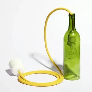 Kup teraz Lampa wisząca z kloszem butelka - żółta.