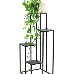 Kwietnik Metalowy Stojak na kwiaty METALLO 88cm czarny LOFT Rabat