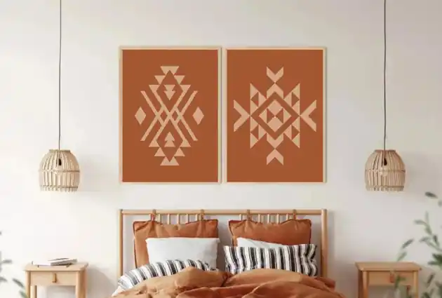 DWA PLAKATY boho azteckie etniczne Wyprzedaż