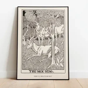 Hit cenowy Plakat vintage szkic deer - JELENIE