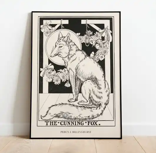 Zniżka Plakat vintage szkic fox - LIS