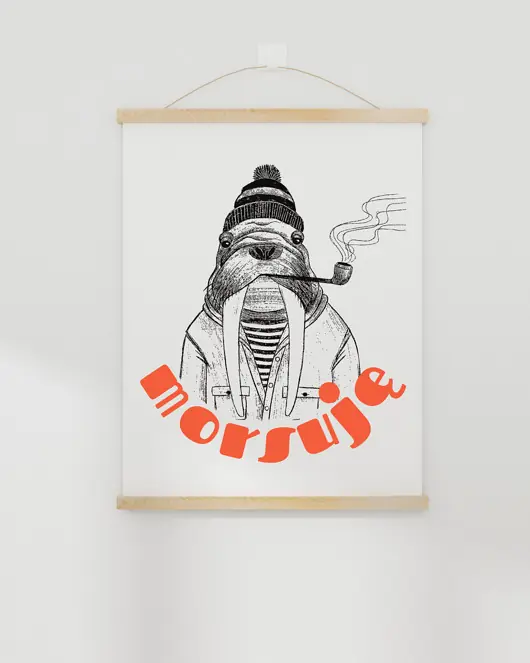 Ostatnie sztuki PLAKAT z morsem, Mors, prezent dla morsa