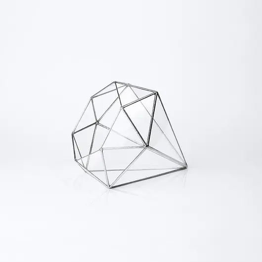 Bezpieczne zakupy Pudełko szklane geometryczny pojemnik na rośliny