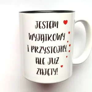 Kubek ZAJĘTY z CZARNYM WNĘTRZEM Oferta czasowa