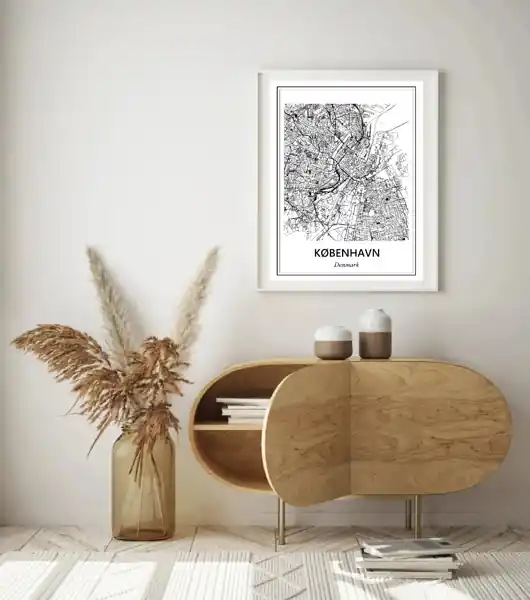 PLAKAT mapa Kopenhaga Dania Copenhagen Plan Kup teraz