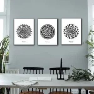 Wysoka jakość Mandala, komplet 3 printów
