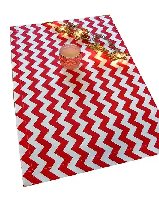 Tani Bieżnik Cotton Chevron Red 46/68