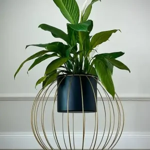 Kwietnik metalowy loft design Ball GOLD śr. 43cm Nowość