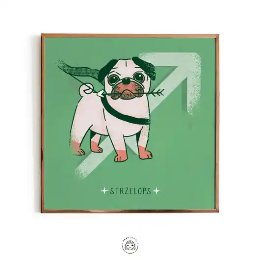 Plakat Znaki Zmopsiaku - Strzelops (strzelec) Oferta limitowana