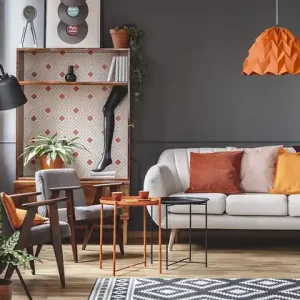 Wysoka jakość Lampa wisząca origami ICEBELL pomarańczowa