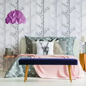 Łatwy zwrot Lampa wisząca origami ICEBERG M fioletowa