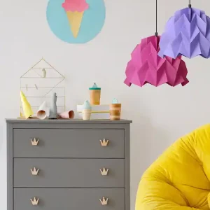 Rabat Lampa wisząca origami ICEBERG S jagodowa