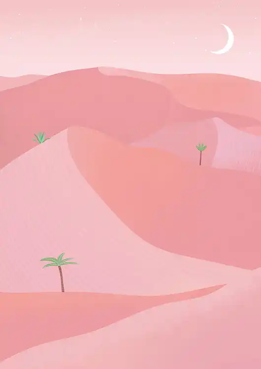 Plakat pink desert Darmowy zwrot