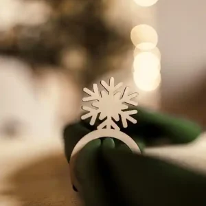 Nowość Obręcz na serwetkę - śnieżynka