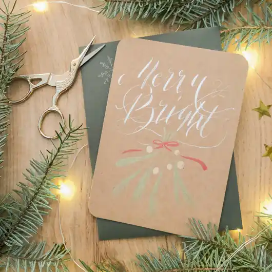 Łatwy zwrot Kartka świąteczna Boże Narodzenie Merry EKO