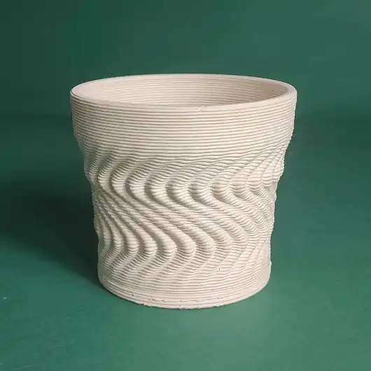 Hit sprzedaży Doniczka osłonka ceramiczna beżowa 3D 10cm