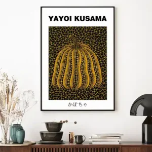 Bezpieczne zakupy PLAKAT japoński, japandi dekoracja, Kusama