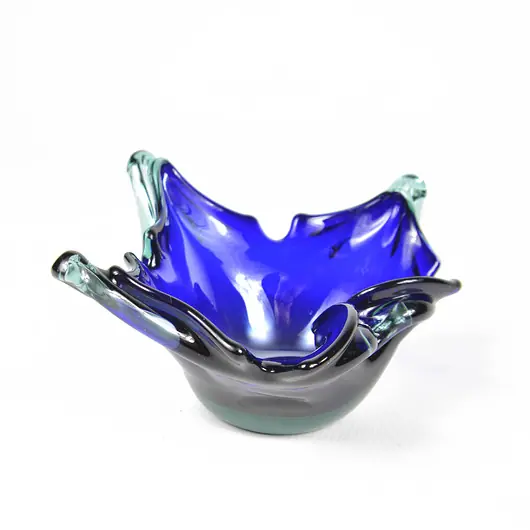 Bestseller Kobaltowa popielnica, Murano, Włochy, lata 70.