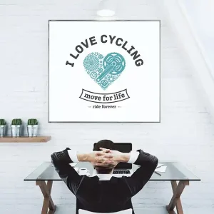 Plakat. I love cycling Dostępne od ręki