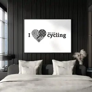 Plakat. I love cycling Promocja