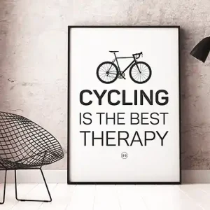 Plakat z rowerem. Cycling is the best therapy Zamów teraz