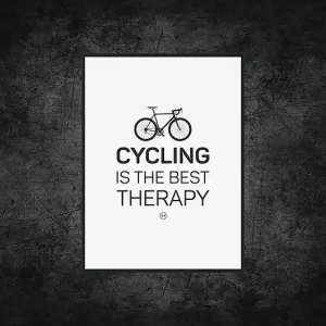 Zamów teraz Plakat z rowerem. Cycling is the best therapy