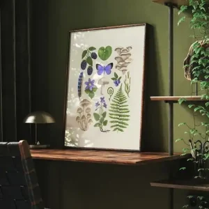 Plakat "Runo Leśne" kremowe tło 30x40cm Do wyczerpania zapasów