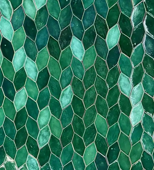 Kafle ceramiczne zielone liście Wyprzedaż